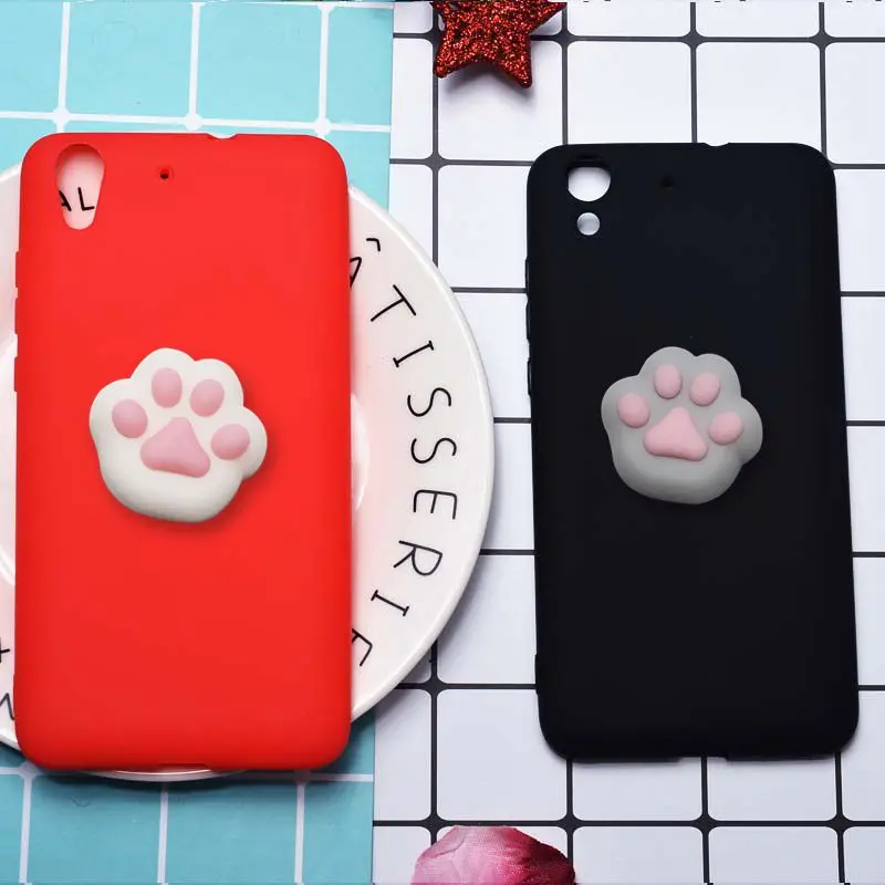 Case For Huawei Honor 5A/Huawei Y6 II 5.5&quot 3D Squishy Lovely Cat Bear Paws Back Cover Candy Animals Soft TPU Silicone Funny |
