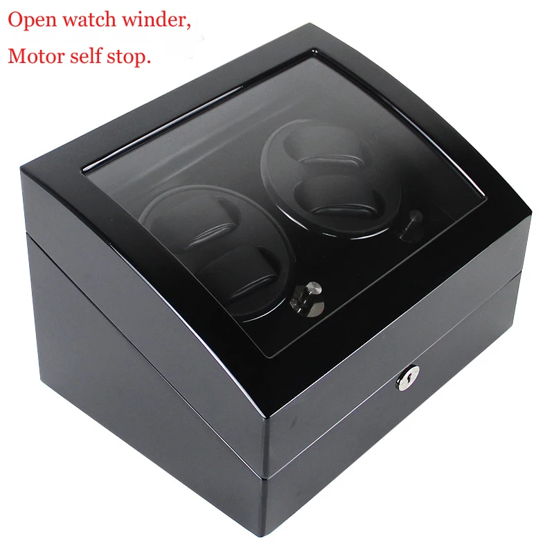 LISM Высокое качество часы Winder Открытый Мотор стоп Роскошные автоматические часы дисплей коробка Winders 2-3,4-0,4-6 деревянная кожа коробка Winder