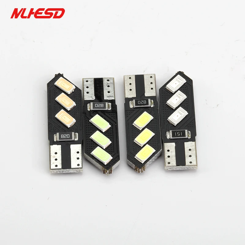 10 шт х T10 6smd 5730 5630 Led canbus Автомобиль светильник Canbus Белый t10 led W5w 194 ошибка лампы 6led|car