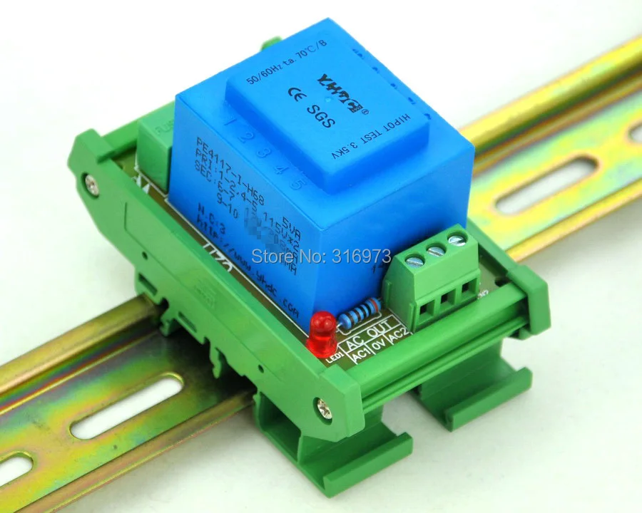 P 115VAC 24VAC 5VA DIN рейка крепление Мощность трансформатор модуль D 1005T/D AC24V|modulation