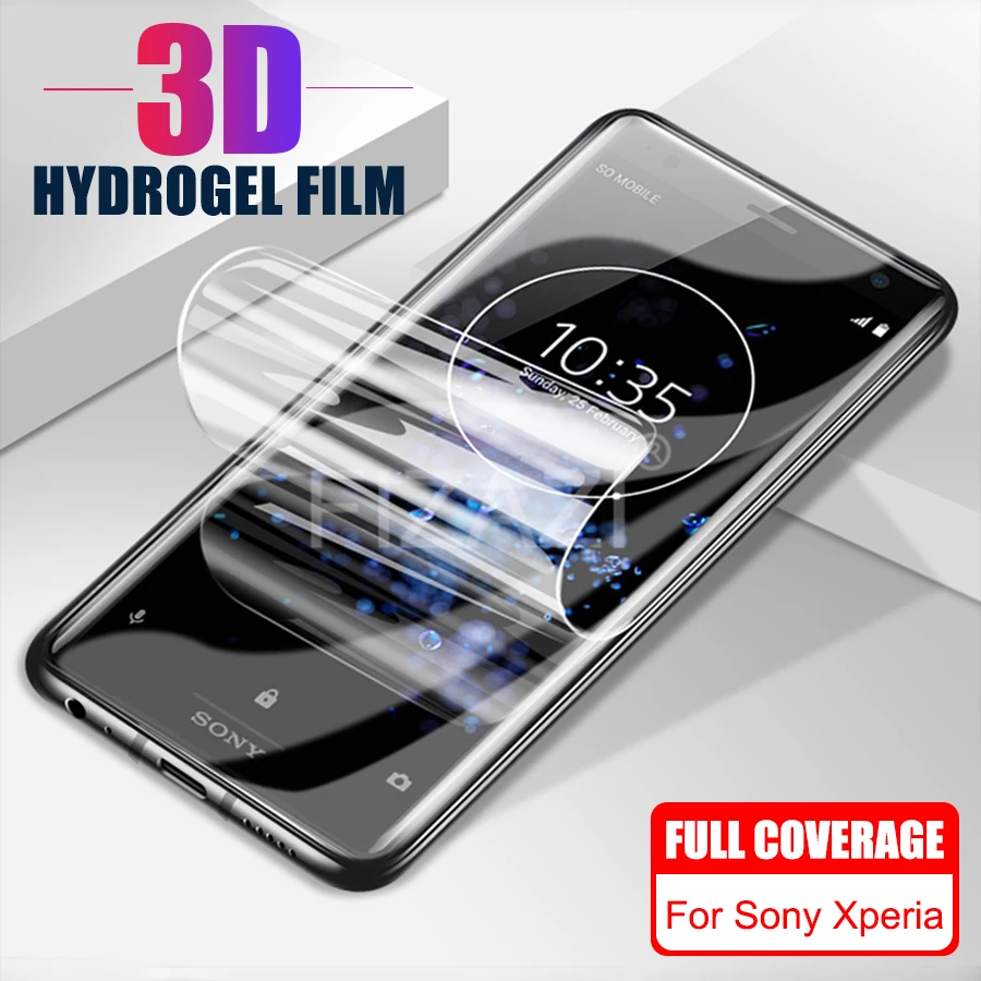 Защитная пленка с изогнутыми краями для Sony Xperia XZ1 XZ2 Compact XZ3 XA XA1 Plus XA2 Ultra XA3 мягкая