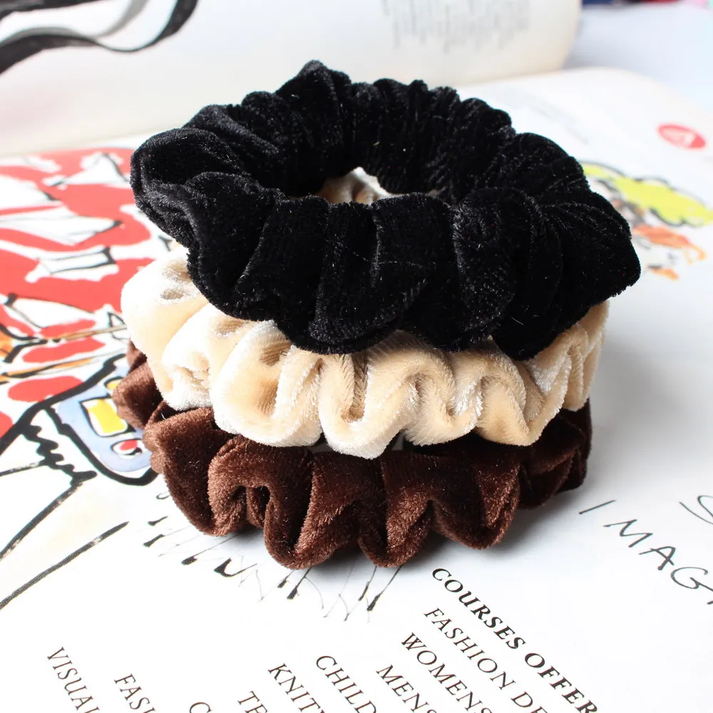 Бархатная резинка для волос велюровая блестящая отделка телефона зажим пончика