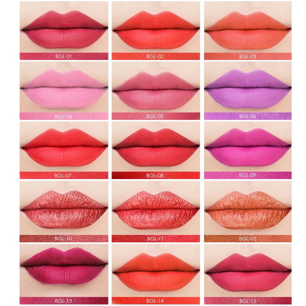 O TWO Cosmetics Matte Lipstick Long Lasting 15 Colors Velvet Red Lips Make Up Waterproof Best Gift |