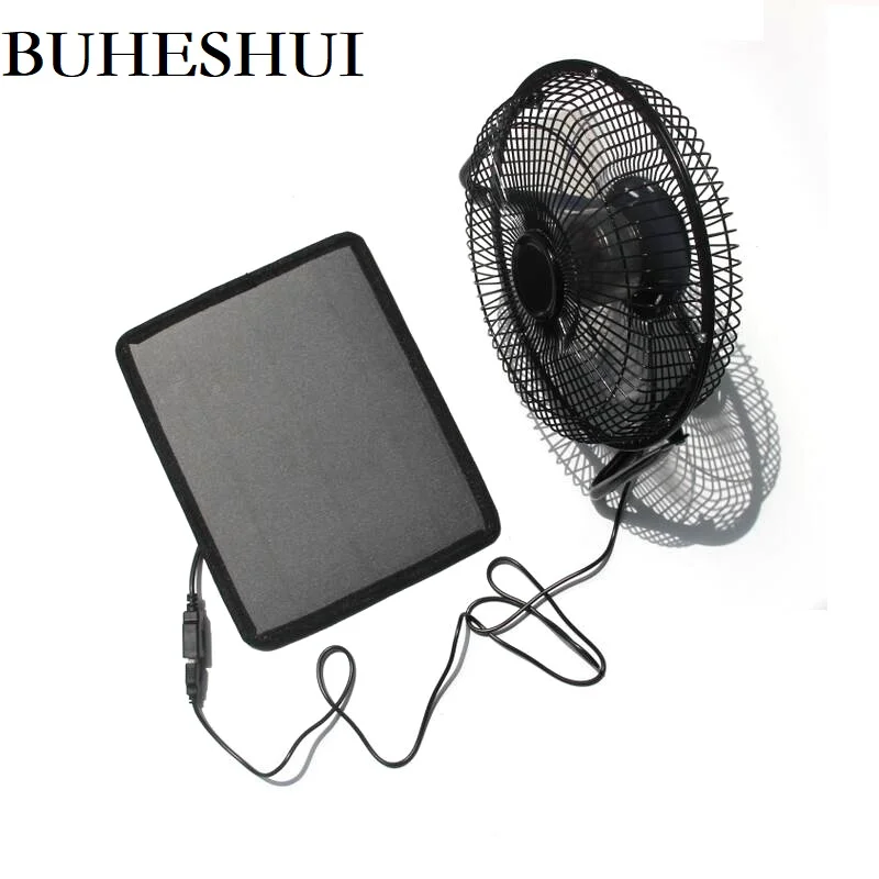 Фото USB-вентилятор BUHESHUI 6 Вт 8 дюймов с солнечной панелью | Электроника