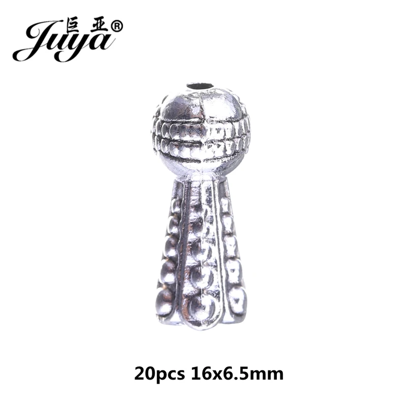 Ancient silver JUYA несколько стилей Сплав Бусины шапки античный серебряный тон ювелирных изделий Аксессуары DIY ручной работы ожерелье и браслет фурнитура - Цвет: Ancient silver
