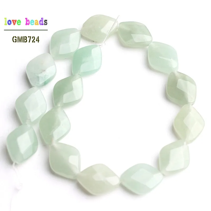 green aventurine 10x13 мм натуральный граненый камень ромб бусины для самостоятельного изготовления ювелирных изделий браслет 16 шт Бусины - Цвет: green aventurine