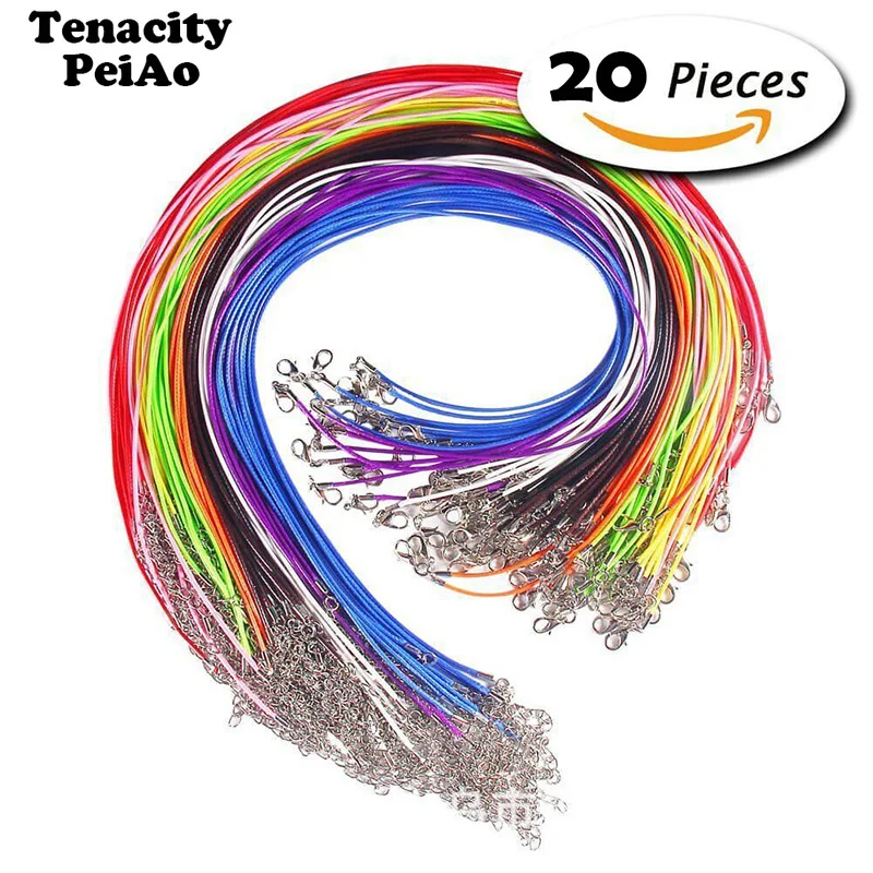 Кожаный регулируемый плетеный шнур 20 шт./лот ручной работы ожерелья и подвески