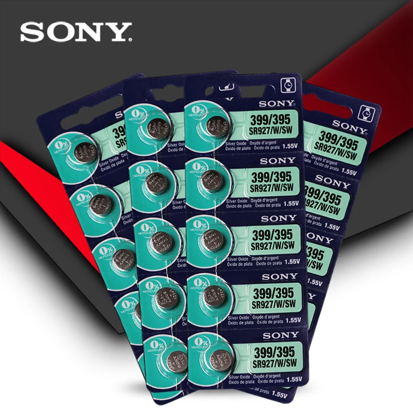 3 шт. Новинка sony 395 SR927SW 399 SR927W LR927 AG7 1,55 V батарея для часов SR927SW 395 кнопочная монетница Сделано в Японии