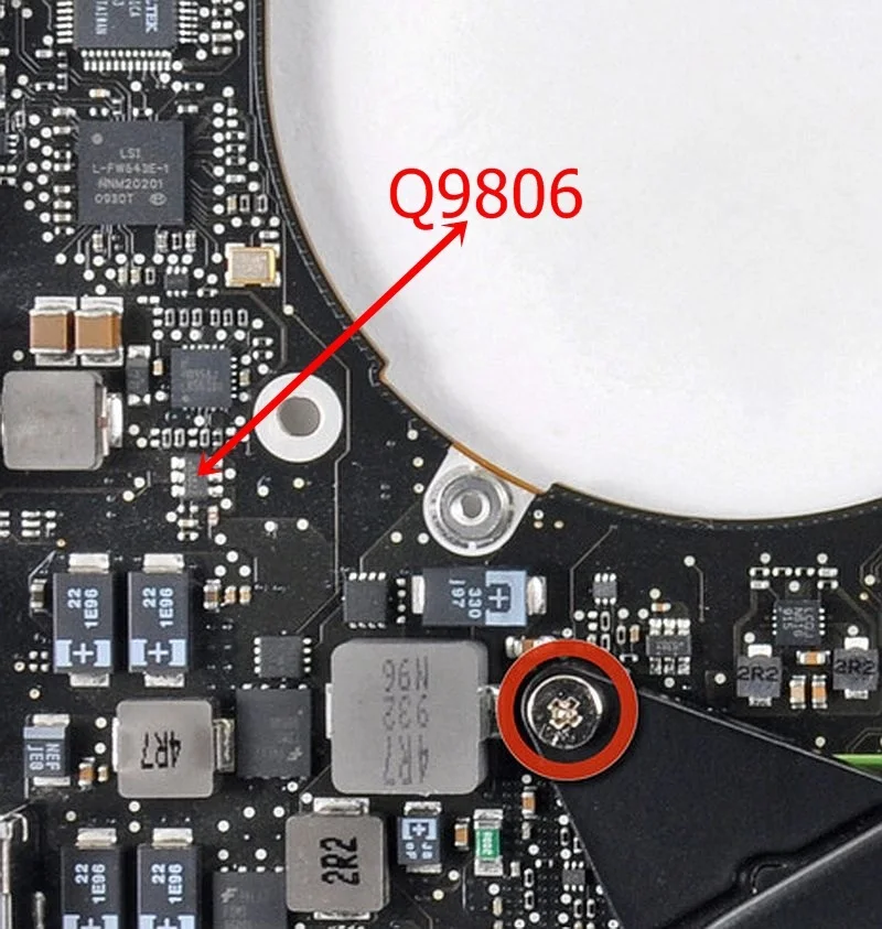 10 шт./лот Q9806 для Macbook Pro unibody Air A1278 A1286 A1370 A1369 638Z 6 футов ic чип логическая плата