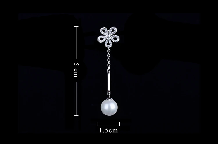 Популярные женские длинные винтажные серьги с жемчугом для свадьбы и вечеринки с камнями AAA CZ высшего качества и жемчугом GLE4759-0605.