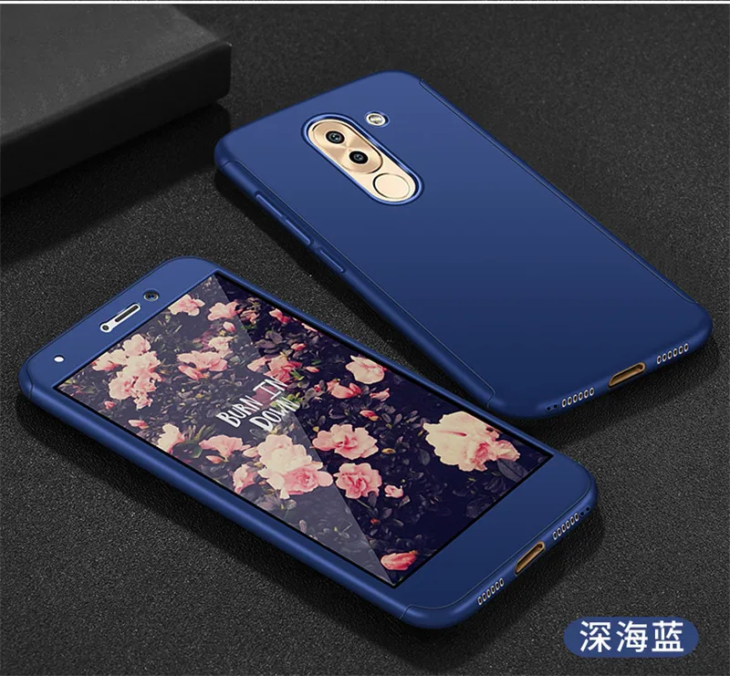 Для huawei Y7 Prime закаленное стекло Передняя Задняя крышка полный корпус покрытие для Honor 6X/mate 9 Lite/GR5 360 Защитный чехол
