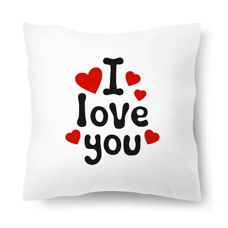 2BZ-40602-068 Love Mr Mrs сердце, подушка для двоих, Полиэстеровая квадратная наволочка, свадебное украшение, домашний декор, наволочка 45*45 см, 40824 - Цвет: 2BZ-40602-068