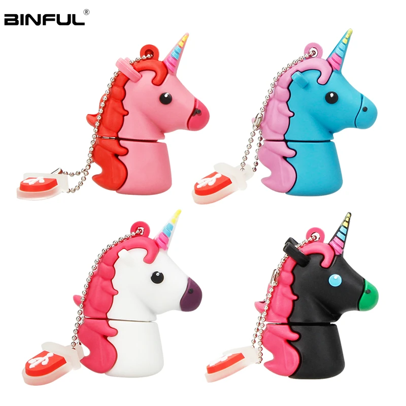 Классическая usb-флешка с единорогом, 32 ГБ, милый мультяшный Usb флеш-накопитель, 128 ГБ, 64 ГБ, 16 ГБ, 8 ГБ, 4 Гб, флеш-накопитель, Usb 2,0, прекрасный подарок, карта памяти