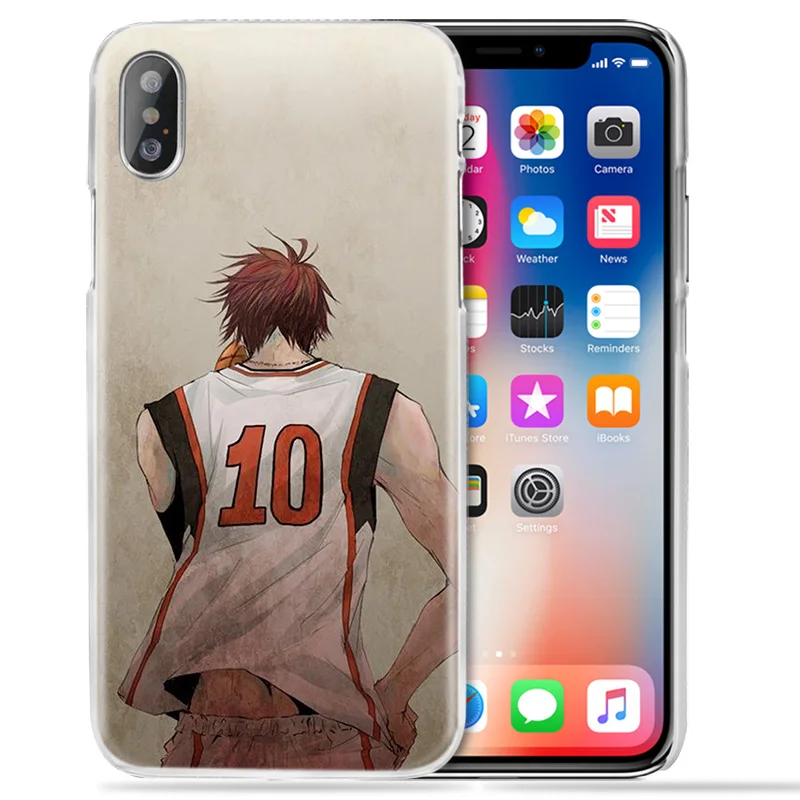 Kuroko чехол без корзины для iPhone XS Max XR X 10 7S 8 6 6S Plus 5S SE 5 4S 4 5C прозрачный жесткий PC аниме Kawaii чехол для телефона