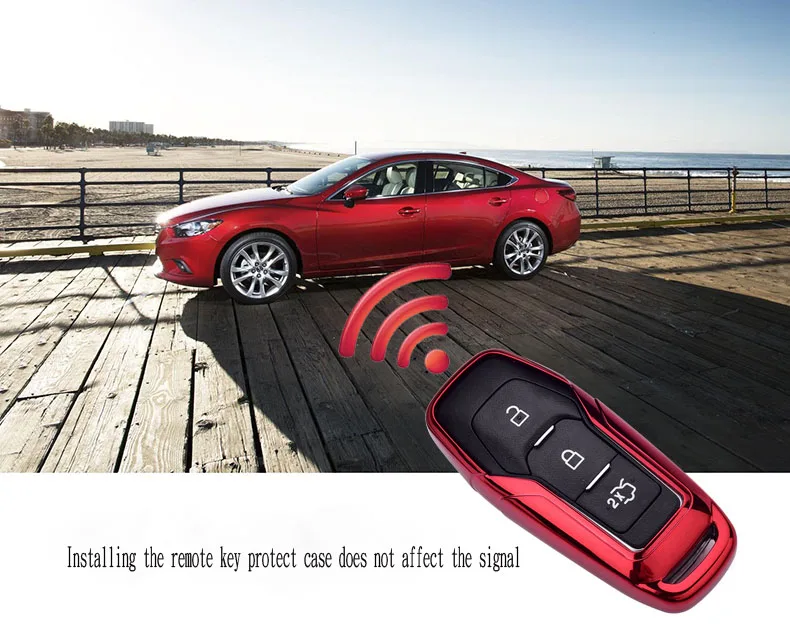 Серебряный чехол для ключей Fob TPU умный Мягкий защитный Mondeo Edge Ecosport Escort Focus |
