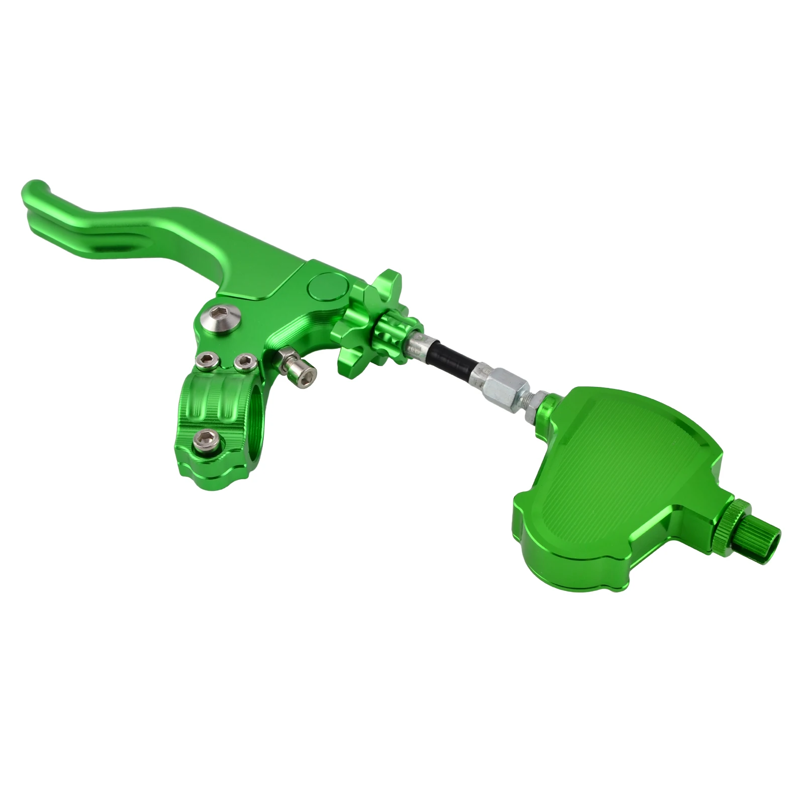 Set Green Короткие трюк рычаг сцепления легкого выжима кабельного Системы для Kawasaki Z650 Z750 Z900 Z800 Z1000 ZX6R ZX10R KX125 KX250 KX250F KX450F KLX - Цвет: Set Green