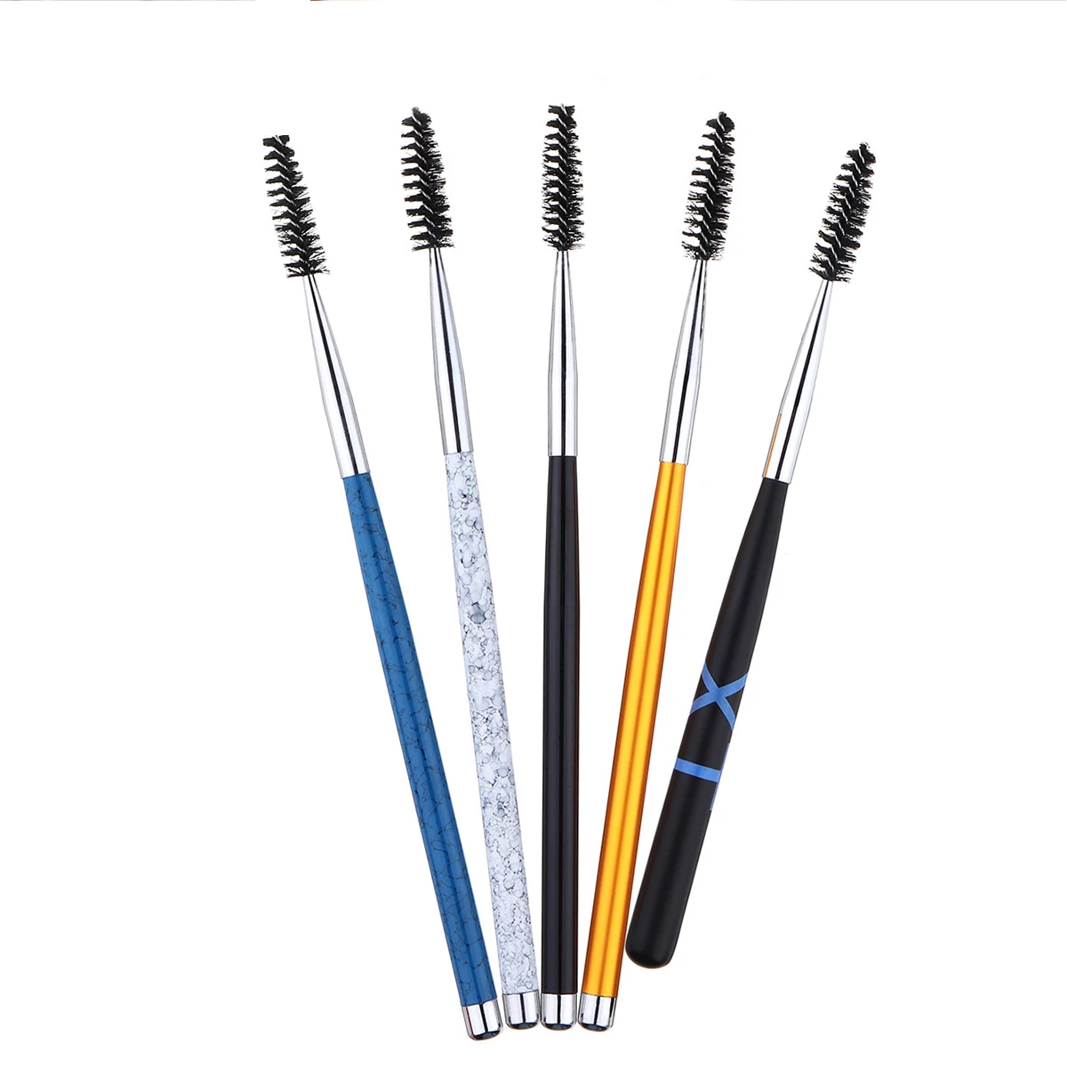 5 Styles Eyelash Eyebrow Makeup Brushes Reusable Spiral Mascara Wands Extension Applicator Spoolers Eyes Cosmetic Tools | Красота и