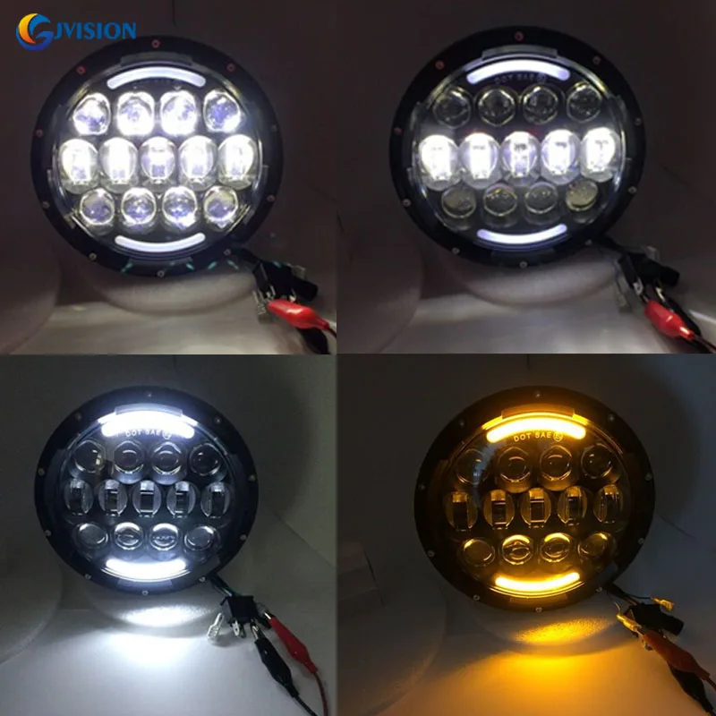 Светодиодная фара DOT EMARK 105 Вт 7 дюймов цветная RGB подсветка для jeep wrangler дюймовая