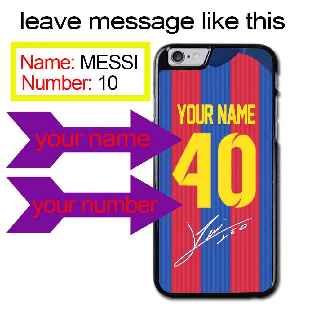 Изготовленный На Заказ Барселона чехол с надписью &quotMESSI&quot Чехол для samsung A3 A5 A6 A7 A8