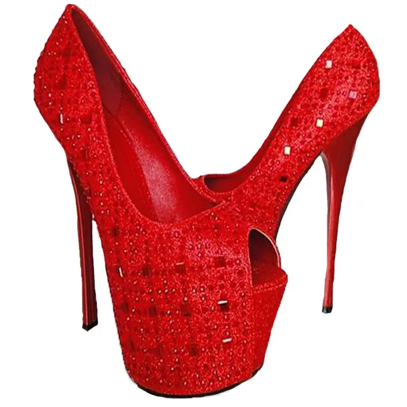 Сандалии стразы женские на тонком высоком каблуке пикантные Босоножки с