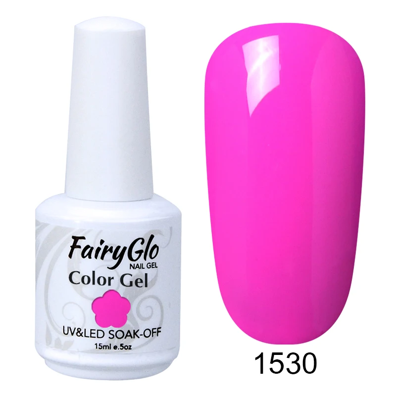 1530 FairyGlo 15 мл белый флакон гель для ногтей УФ-гель для ногтей верхнее покрытие длинный последний Гибридный гель лак обычный лак для ногтей Lucky Enamal - Цвет: 1530