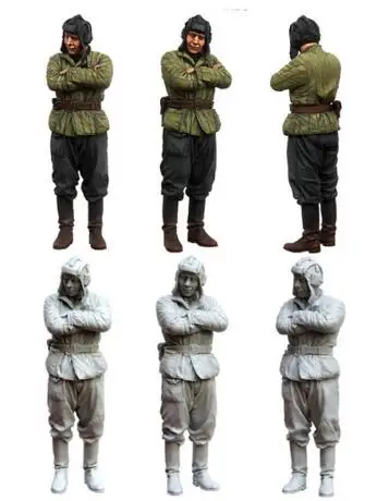 1/35 смоляная фигура красный армейский танкист 1 шт. модель наборы