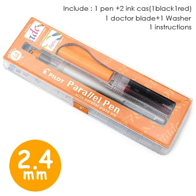 2.4mm Японский пилот, художественный шрифт, параллельная авторучка, художественное создание, живопись, дизайн, скрапбук, сделай сам, школьные принадлежности для студентов - Цвет: 2.4mm