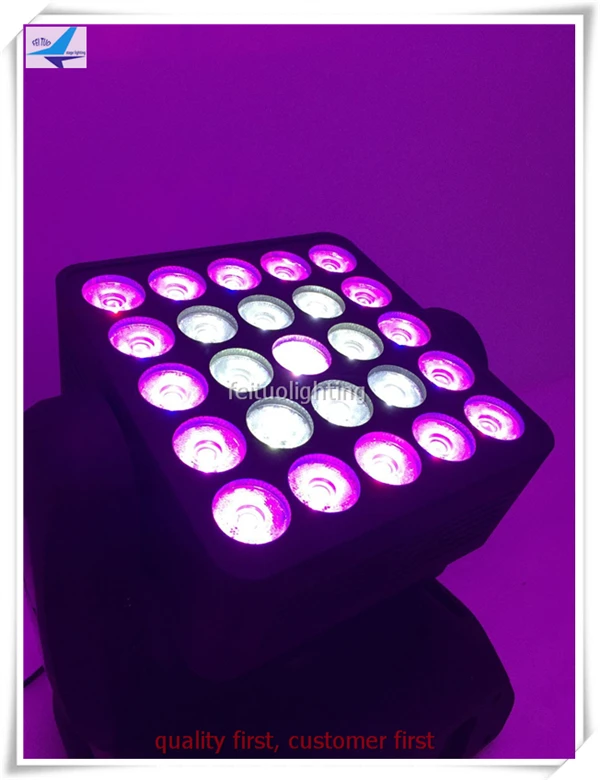 E-2pcs с Чехол 5x5 пикселей матрица 25X15 Вт RGBW led матрица сценический светильник с движущейся головкой