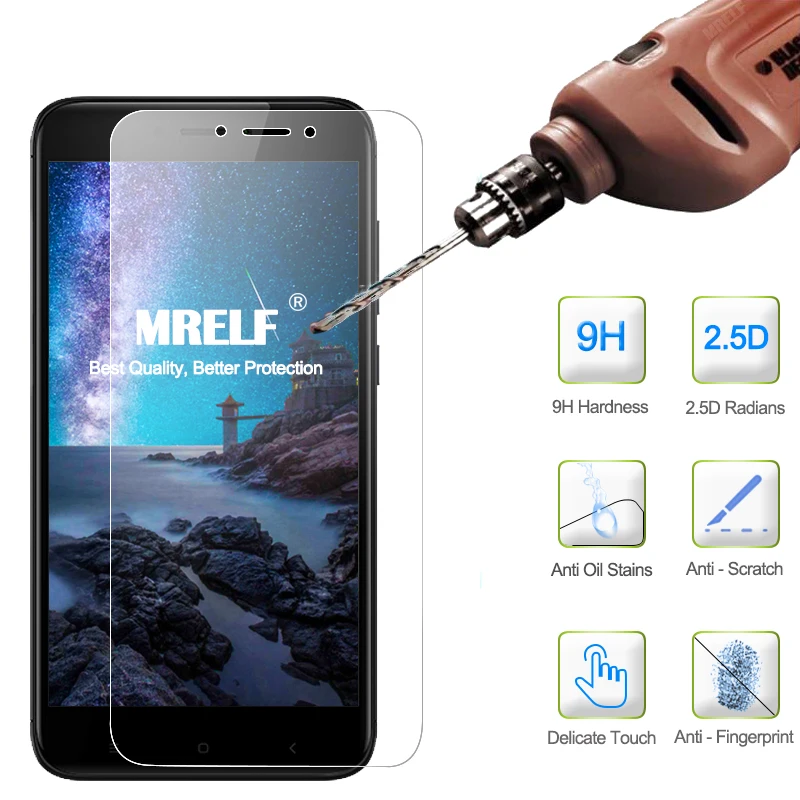 MRELF закаленное стекло для Xiaomi Redmi 4X Защита экрана телефона Защитное