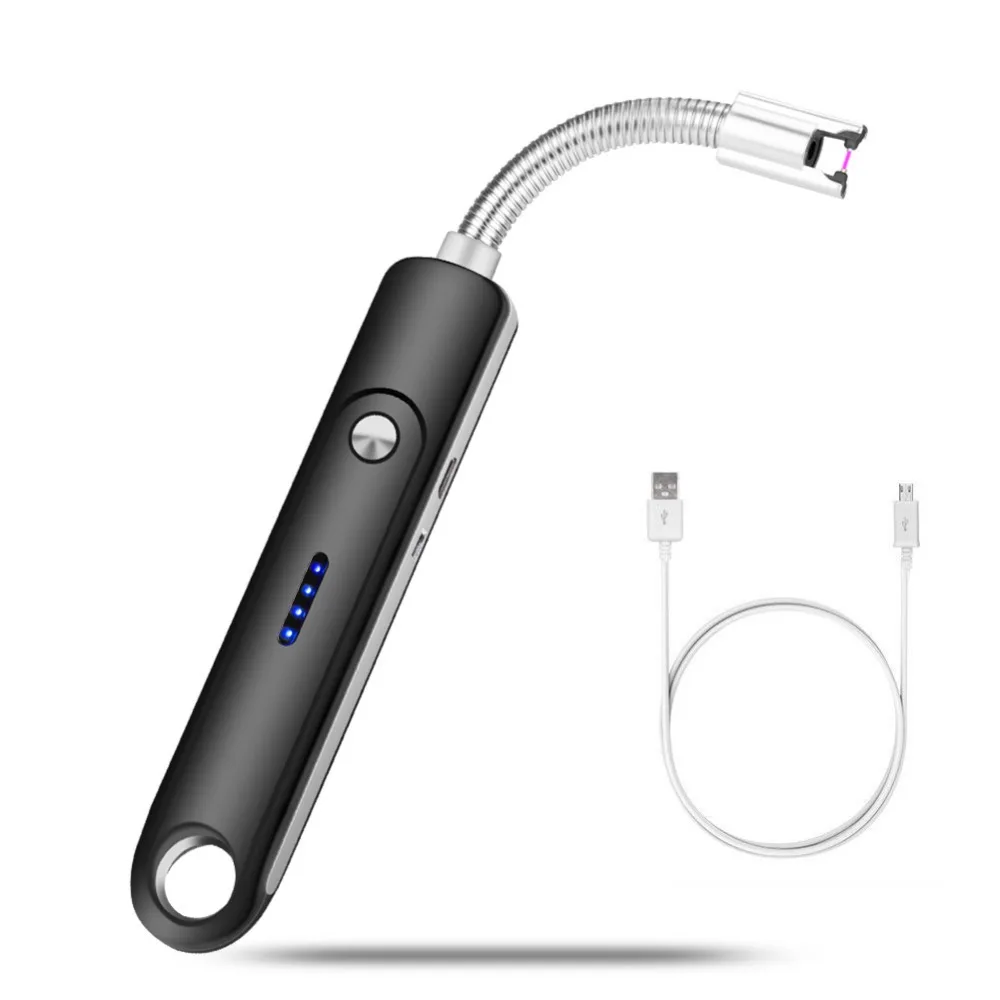 USB перезаряжаемая Зажигалка для свечей подарок электрическая дуговая зажигалка ветрозащитный негорящий импульсные кухонные зажигалки для приготовления пищи кемпинга барбекю