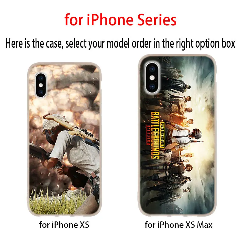 Черный силиконовый мягкий чехол PUBG для телефона iPhone 13 12 11 Pro X XS Max XR 8 7 6 Plus SE 2020 |