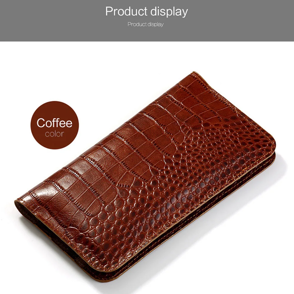 

Flip Genuine Leather case For Redmi 5 plus phone case Crocodile skin Wallet Bag Note4 Plus 6a 8 A2 lite Max 3 Mix handbag