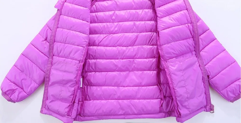 Ультра Легкая зимняя куртка пуховик Детская для Куртка девочки детские парки
