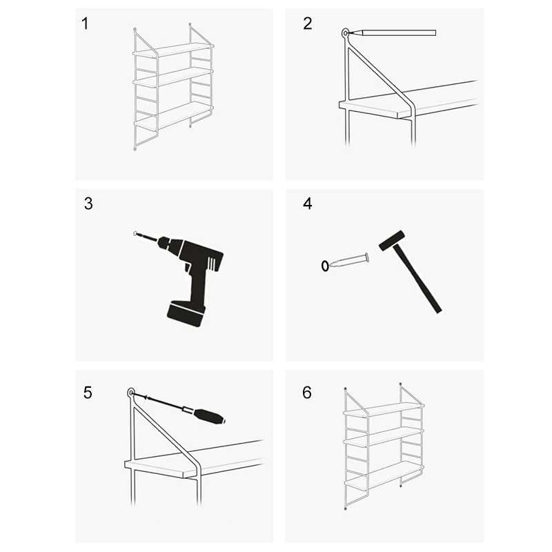 Деревянная подвесная полка 3 уровневая настенная витрина стеллаж для домашнего
