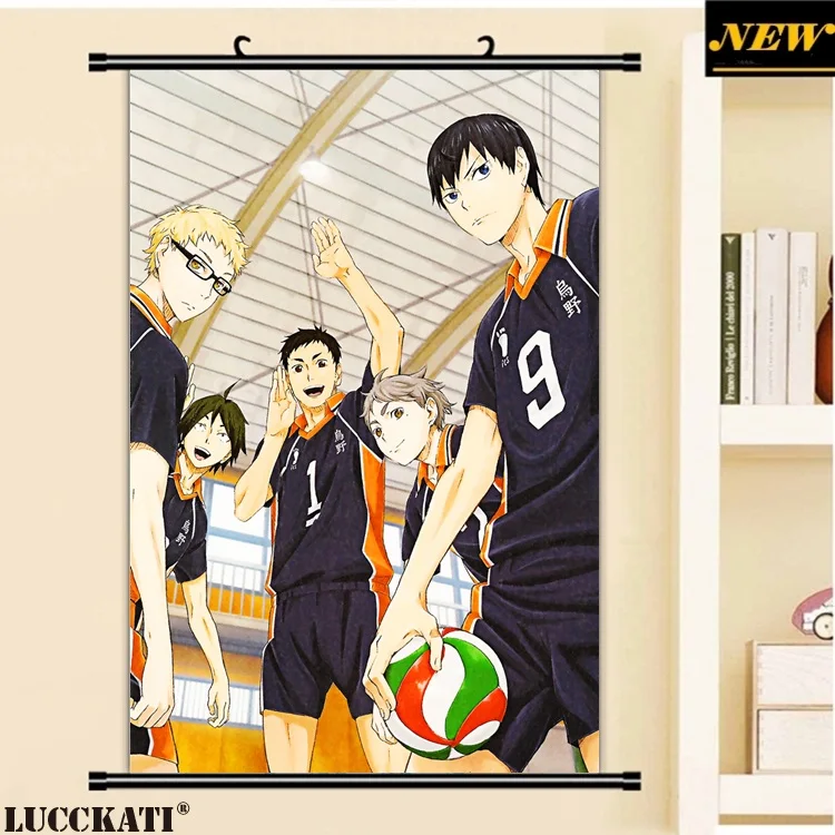 C 40X60 см Haikyuu! Серия High Kyuu! Hq! Волейбольные игры мужской мультфильм аниме Настенная картина Фреска свиток холст живопись плакат - Цвет: C