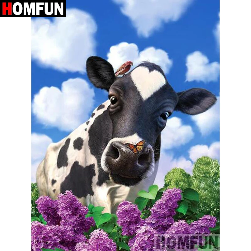 Алмазная 5d картина HOMFUN сделай сам полноразмерная/круглая вышивка крестиком