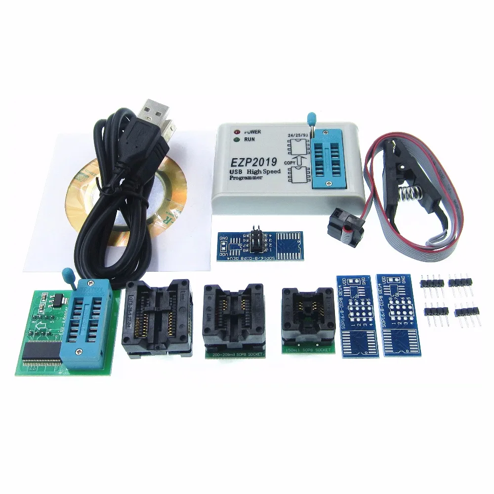 Высокоскоростной USB программатор EZP2019 с 6 разъемами Поддержка 24 25 26 93 EEPROM 25 флэш-чип биос поддержка WIN7 и WIN8 EZP2013 EZP2010