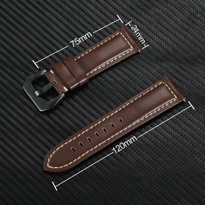 Ремешок сменный мужской из натуральной кожи 22 мм 24 мм|Ремешки для часов| |