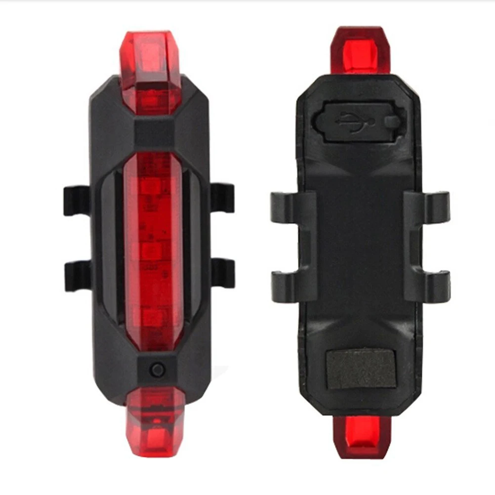 Водостойкий USB Перезаряжаемый 4 режима высокой яркости велосипедный светодиодный задний фонарь(красный