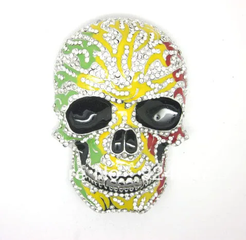Тату Череп (зеленый/желтый/красный) Пряжка ремня|belt buckle|buckles belt bucklesbelt skull buckle |
