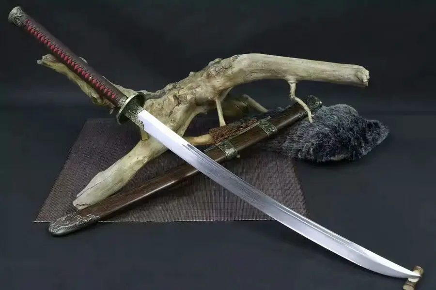 Высокое качество китайский WUSHU Broadsword DaDao меч острый сложенный Дамасская сталь