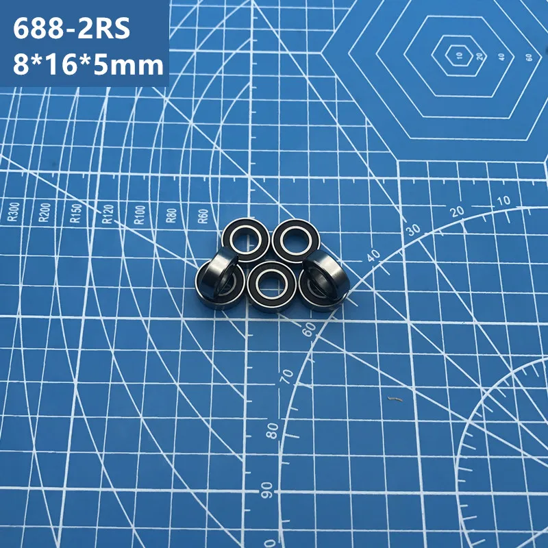 Миниатюрные шарикоподшипники с глубоким желобом 688-2RS 8*16*5 мм 618/8RS Z3V3 688 2RS