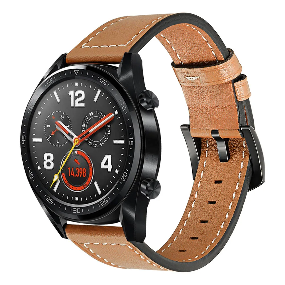 Ремешок для часов из натуральной коровьей кожи для huawei Watch GT/Honor Watch Magic Quick Release Band стальной ремешок с пряжкой браслет на запястье
