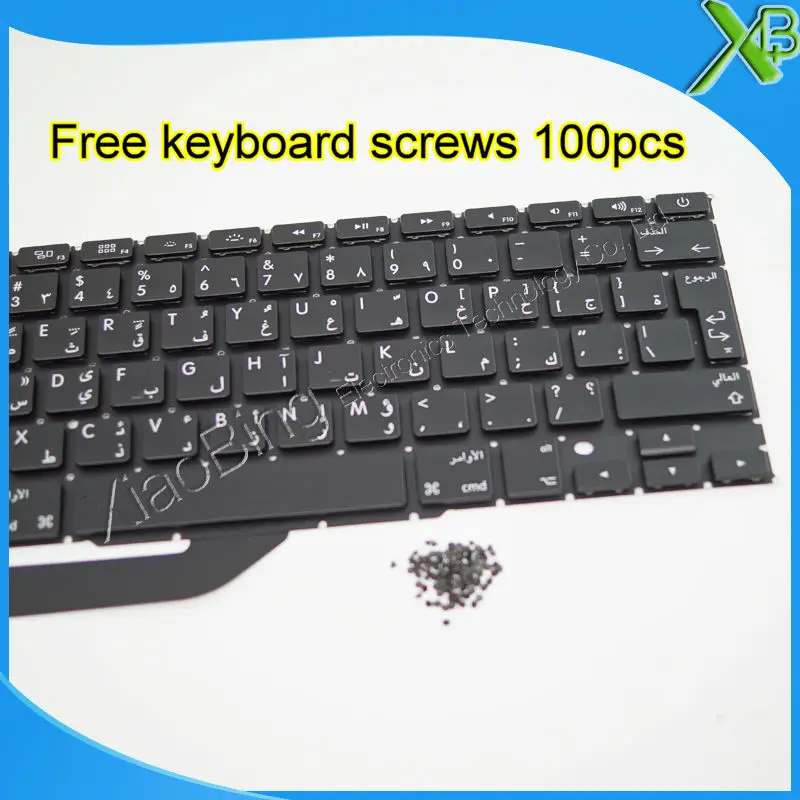 5 шт. Совершенно новая арабский клавиатура + 100 винты клавиатуры для MacBook Pro Retina 15 4