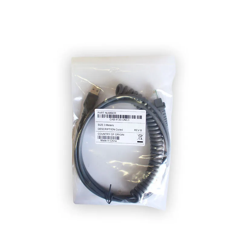 Новый 3M USB Спиральный кабель для Datalogic D100 GD4130 QD2130 GD4430 QW2120 QD2100 сканеры штрих