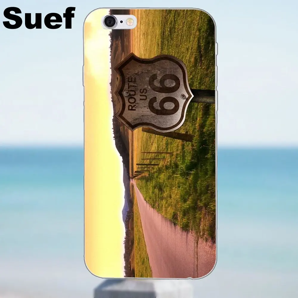 Suef Route 66 автомобильный мотоцикл для iPhone X 4 4S 5 5S 5C SE 6 6S 7 8 Plus Samsung Galaxy A3 A5 J1 J3 J5 J7 2016 2017 |