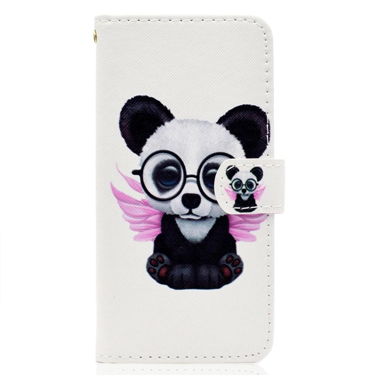 Чехол для huawei P, умный чехол с милой пандой, кошкой, совой, кожаный флип-кошелек, чехол для телефона s для huawei P, умный чехол Etui Capinha Huawey