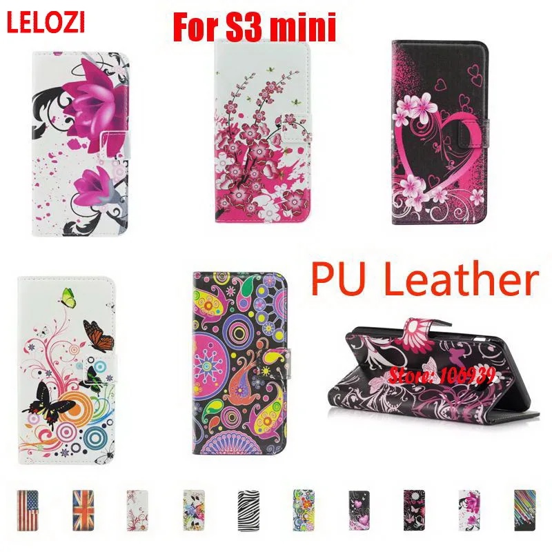 Lelozi роспись искусственная кожа бумажник чехол Coque для Samsung Galaxy S3 Mini GT I8190 S 3 III Best