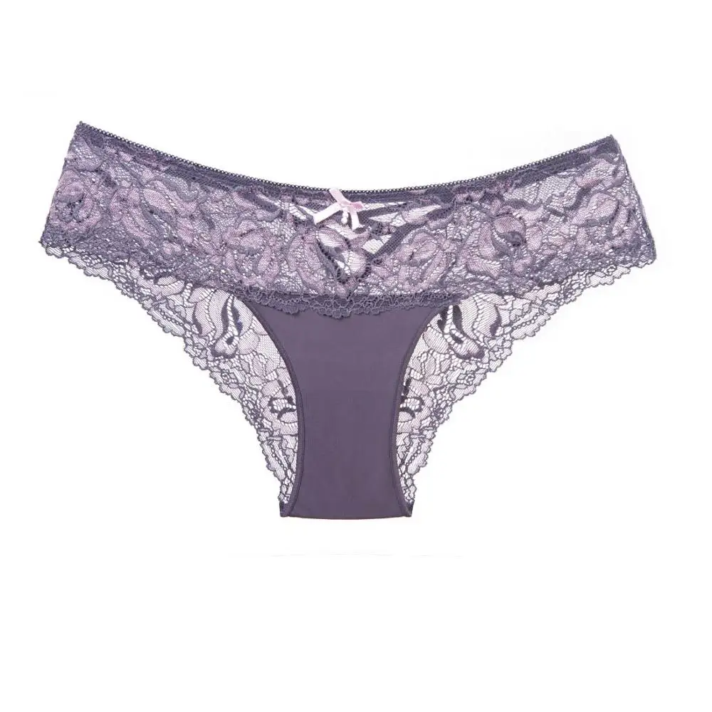 Purple gray pink Nadaisy, кружевное сексуальное нижнее белье для женщин, леопардовые прозрачные стринги, сетчатые трусы, черные трусики, дамские танга, Эротическое интимное белье - Цвет: Purple gray pink