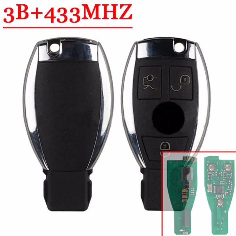 3 кнопочный дистанционный ключ с чипом NEC 433 МГц для Mercdec Benz Nec Key BGA 2000 +|Ключ от авто|